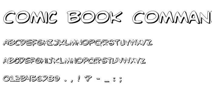 Comic Book Commando 3D font